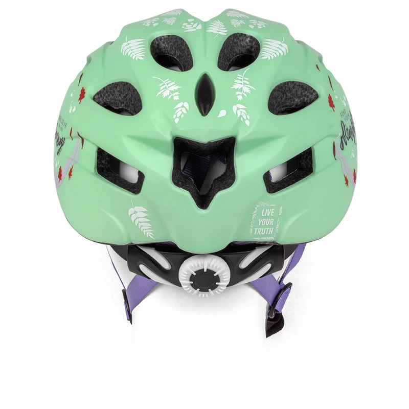 Kinderhelm Fiets Meisjes Frozen 2 Mint/Paars 52-56 cm Fietshelm Kinderen