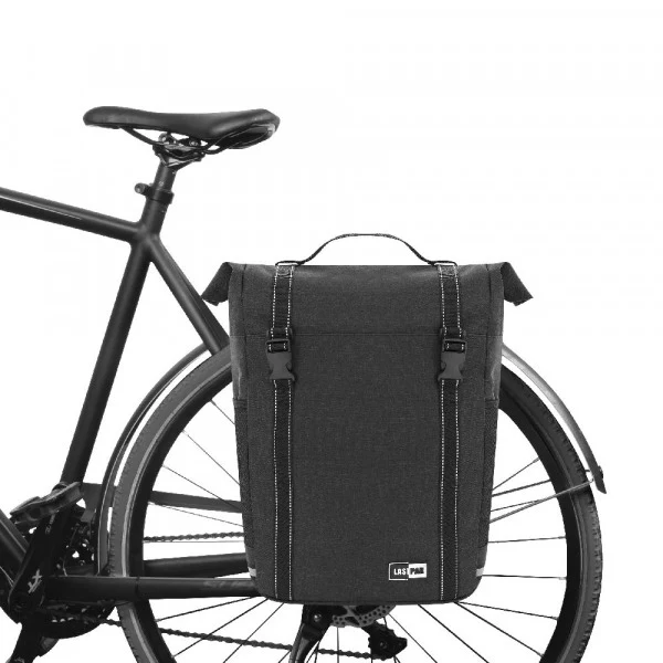 Lastpak Fietstas Enkel Waterdicht - Zwart - 15L
