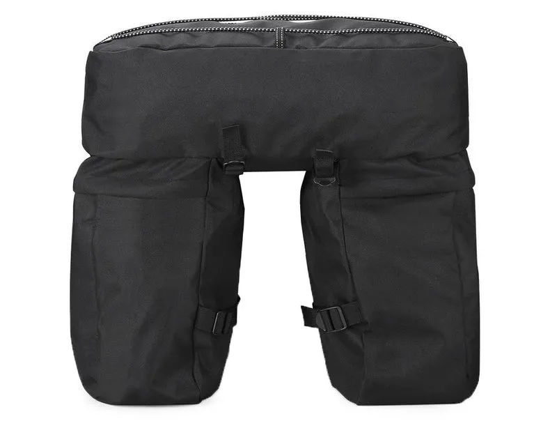 Fietstassen Dubbel XL 60 Liter Zwart Met Regenhoes