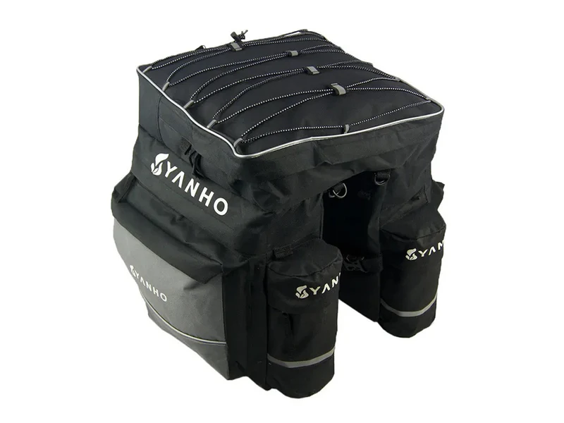 Fietstassen Dubbel XL 60 Liter Zwart Met Regenhoes