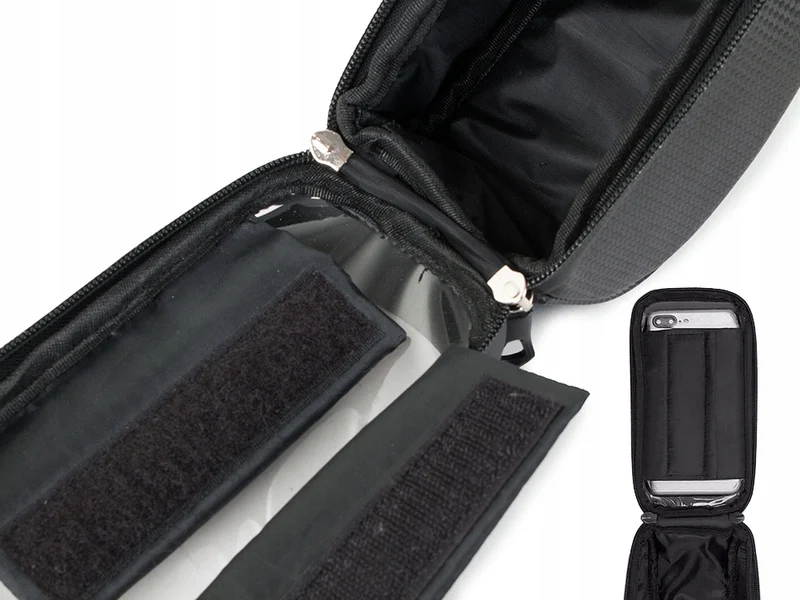 Stuurtas Fiets Met Telefoonhouder 1,6 Liter Zwarte Tas
