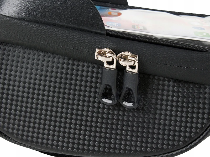 Stuurtas Fiets Met Telefoonhouder 1,6 Liter Zwarte Tas