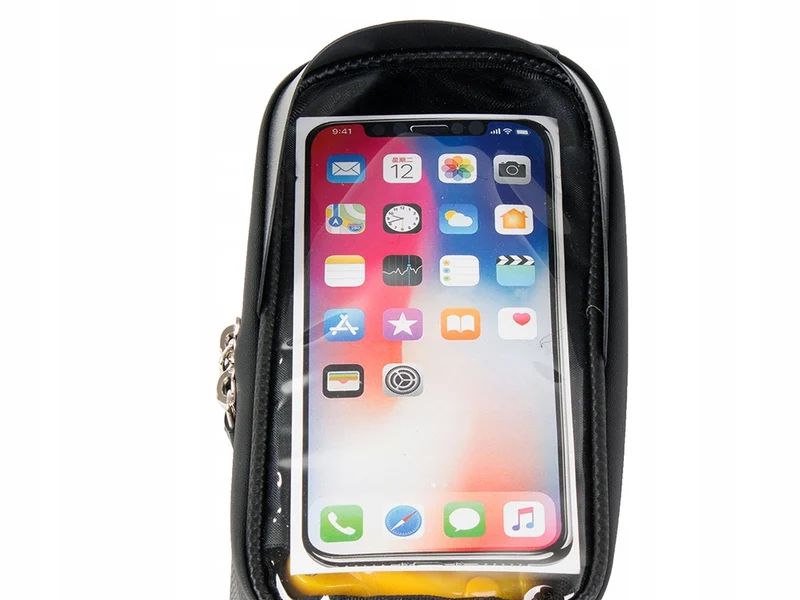 Stuurtas Fiets Met Telefoonhouder 1,6 Liter Zwarte Tas