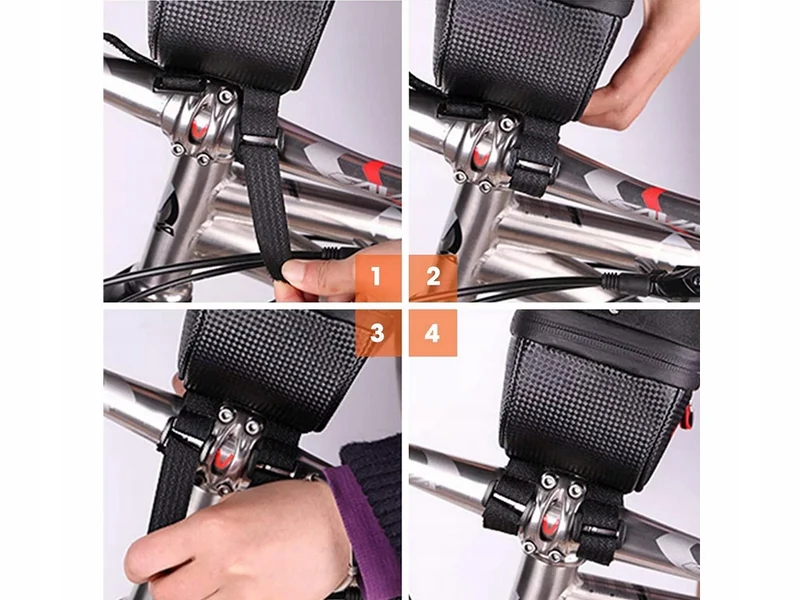 Stuurtas Fiets Met Telefoonhouder 1,6 Liter Zwarte Tas