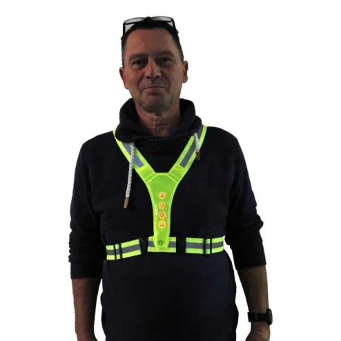 LED Reflecterende Hardloopvest - Veiligheidsvest - One Size - Fietsvest Geel