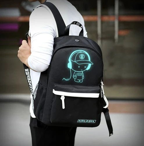 Rugzak Jongens Voor School 19 Liter Met LED Schoolrugzak USB met reflectoren