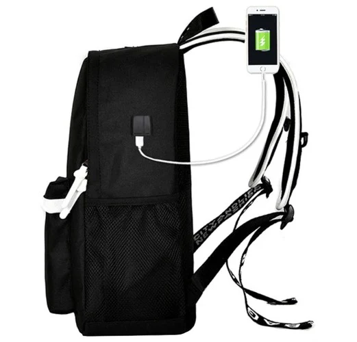 Rugzak Jongens Voor School 19 Liter Met LED Schoolrugzak USB met reflectoren