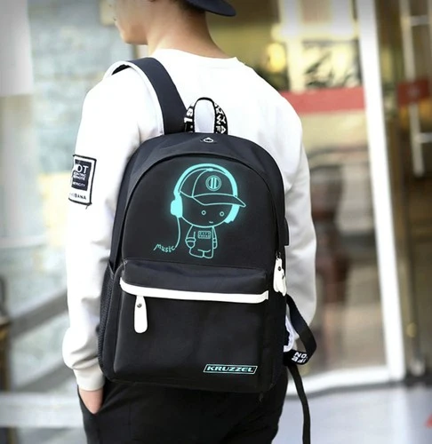 Rugzak Jongens Voor School 19 Liter Met LED Schoolrugzak USB met reflectoren