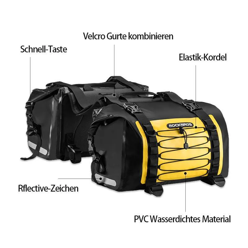 Motorrad Gepäckträgertaschen wasserdicht Motorradtasche 62L