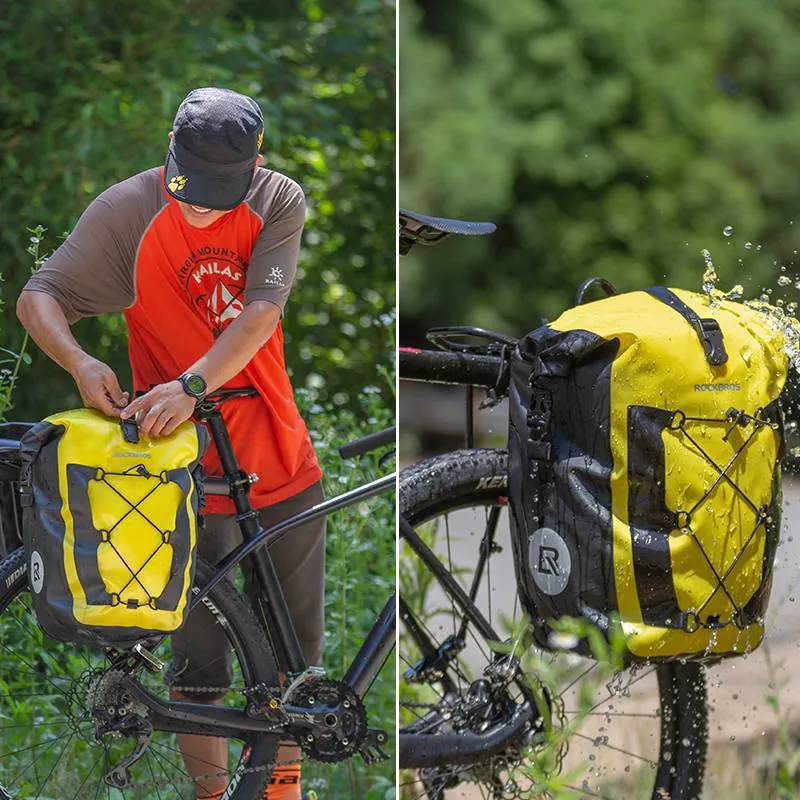 ROCKBROS 100 % wasserdichte Transporttaschen mit Netztasche 27L