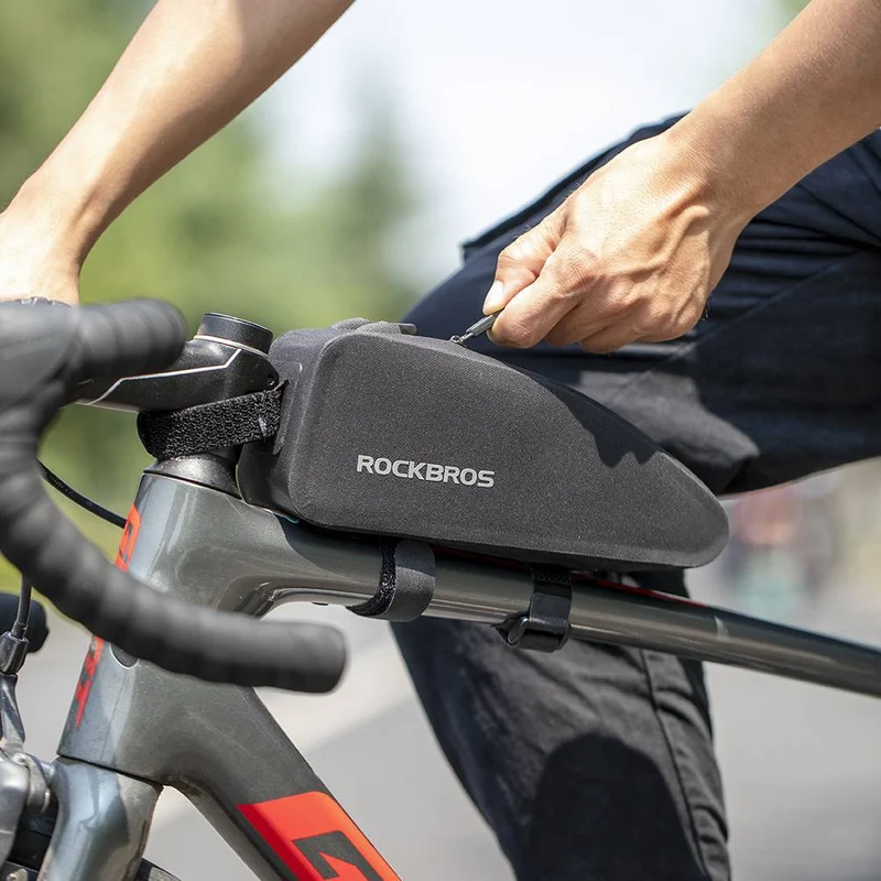 ROCKBROS wasserdichte Oberrohrtasche für Fahrrad 1L / 1.6 L Schwarz