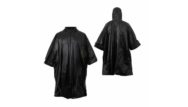 Regenponcho Zwart met Capuchon - Universele Maat Regenjas