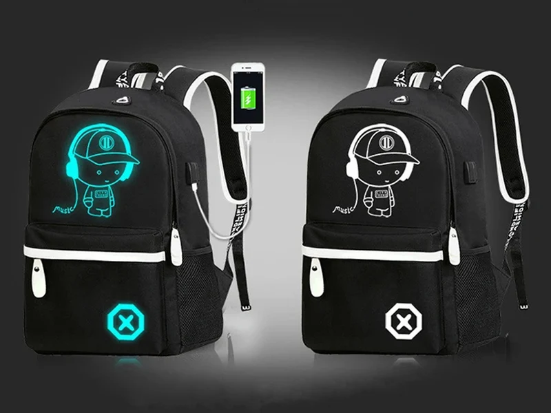 Rugzak Jongens Voor School of Sport Met LED 19 Liter Schoolrugzak - USB Oplaadpoort