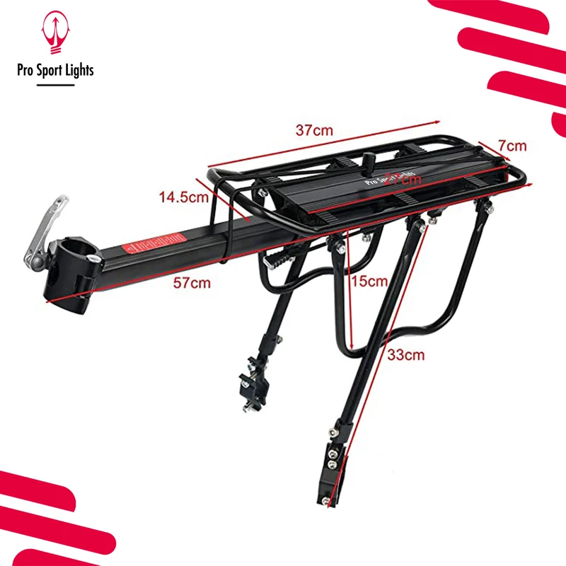 Pro Sport Lights Verstelbare MTB-Bagagedrager – Aluminium, tot 50 kg
