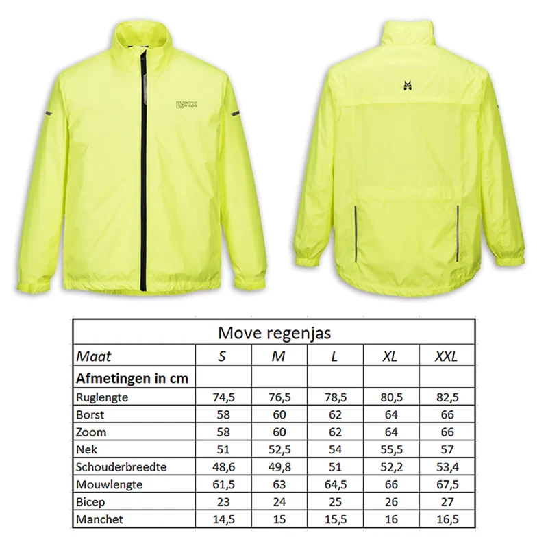 Regenjas Dames Heren Regenjack Wielrennen - Fluogeel - Winddicht - Reflecterend