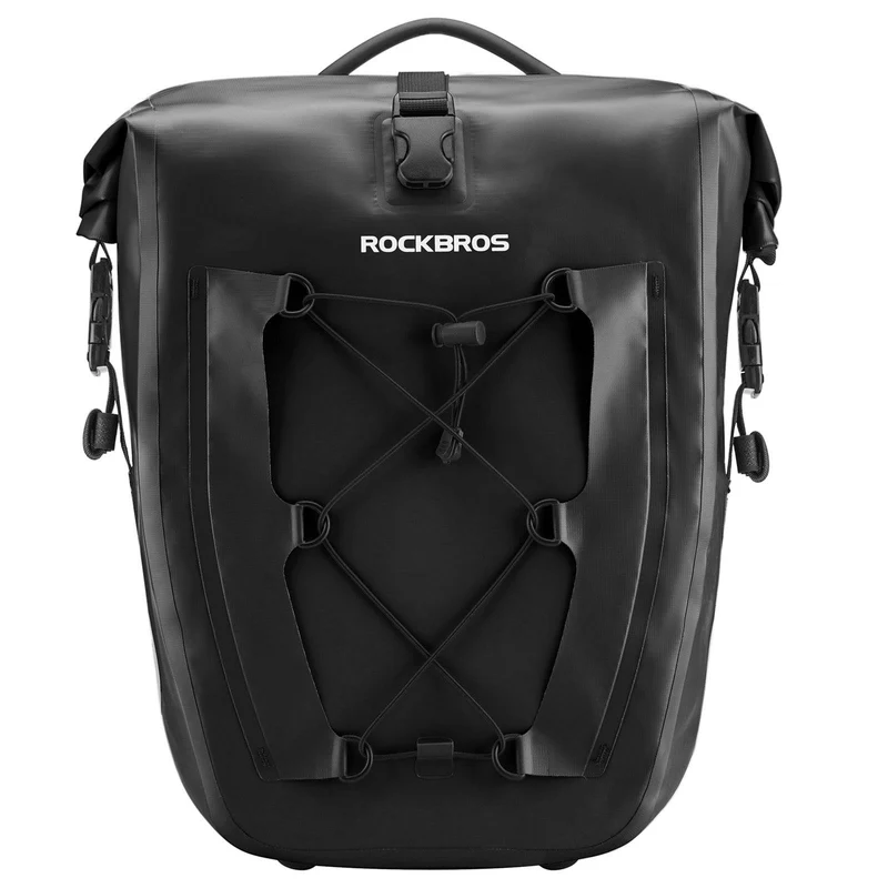 ROCKBROS Gepäckträgertasche 25L-32L 100 % wasserdicht mit Tragegriff