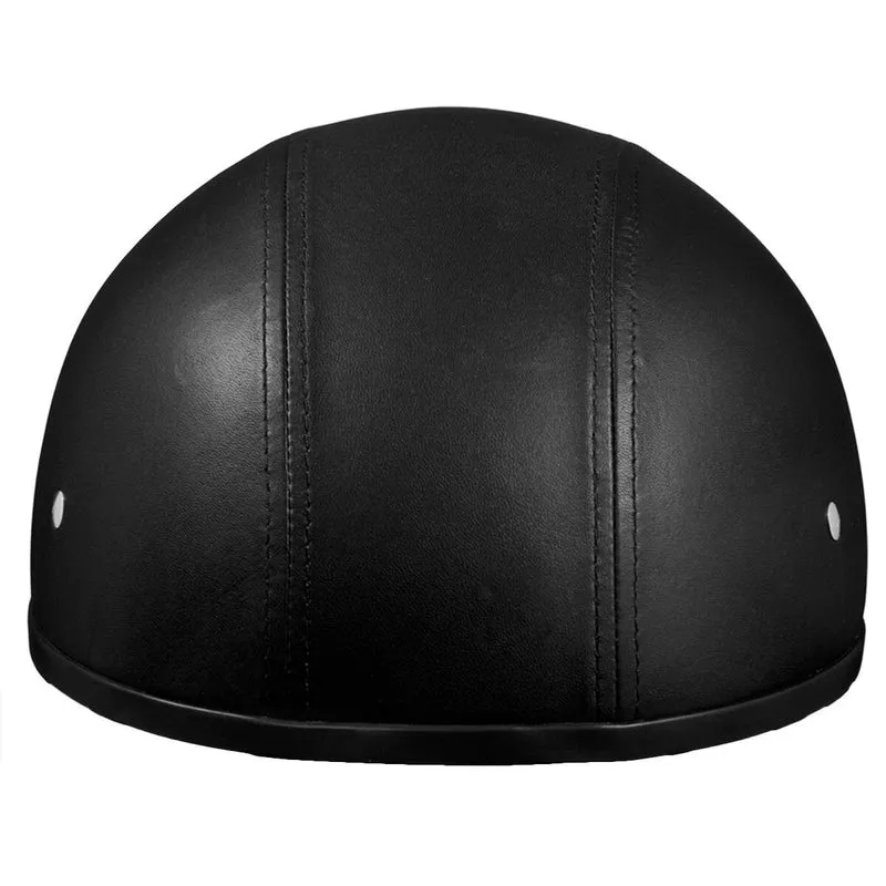 Daytona Skull Cap Leather Half Helmet