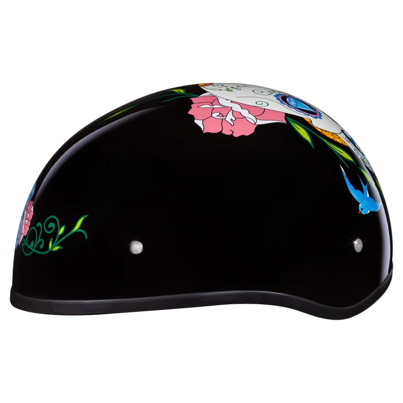 Daytona Skull Cap Diamond Skull Half Helmet