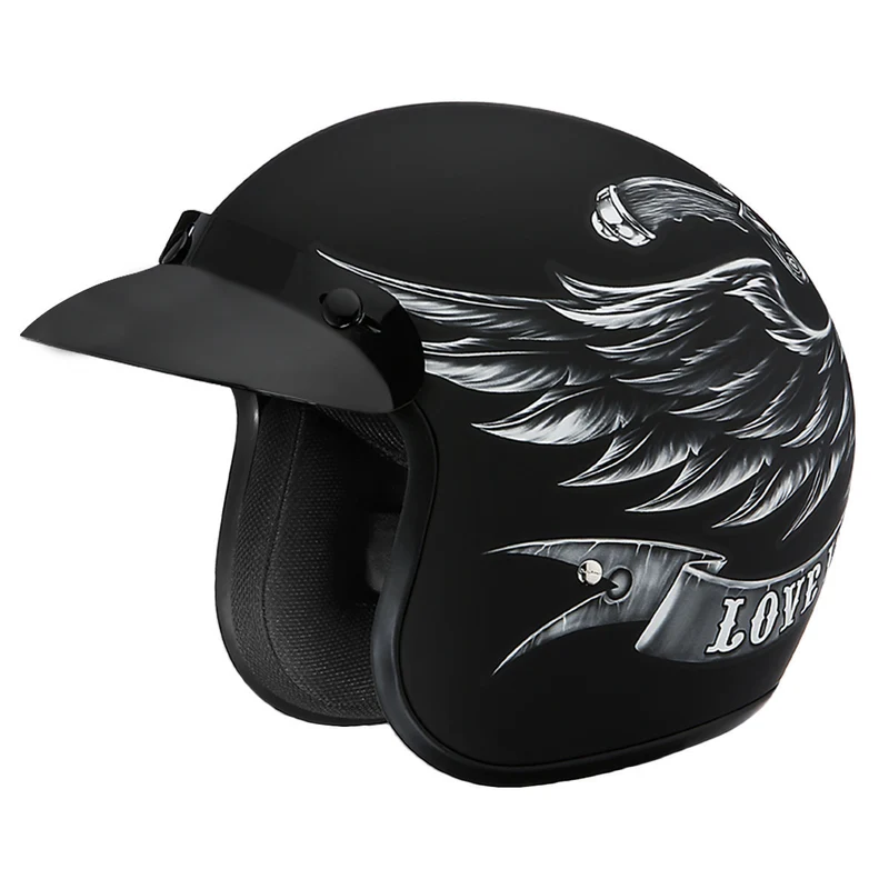 Daytona Cruiser Love It Open Face Motorcycle Helmet