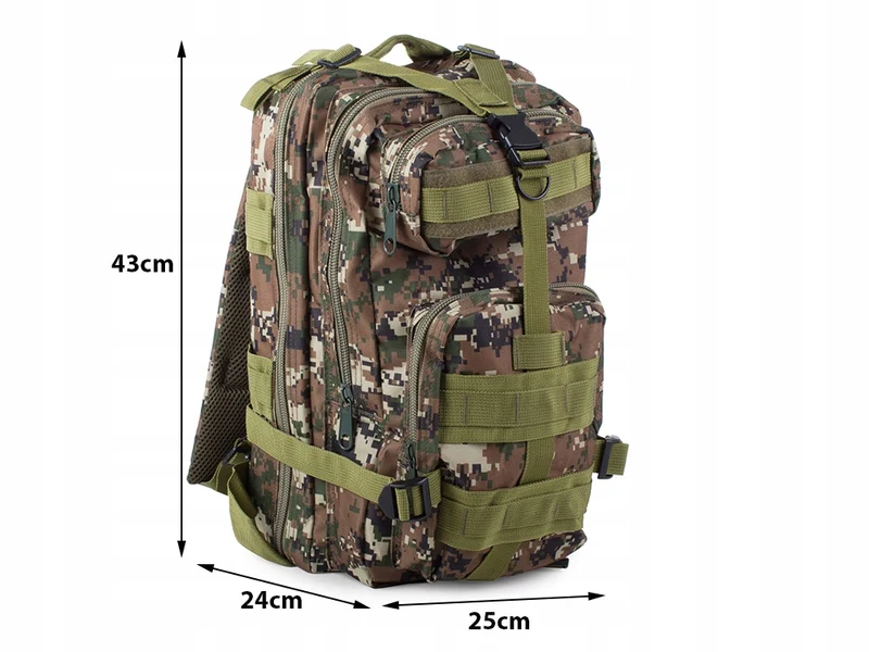 Tactische Militaire Rugzak Survival Woodland Camo 30 Liter
