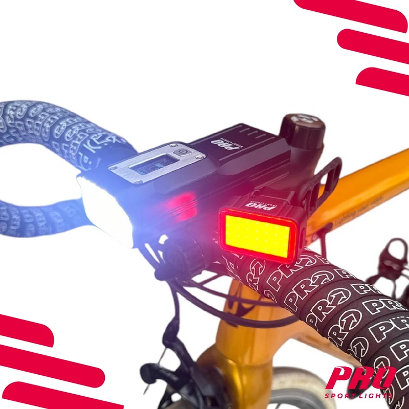 Fietsverlichting Set USB Oplaadbaar Koplamp en Achterlicht Fiets LED - 2000 en 125 Lumen