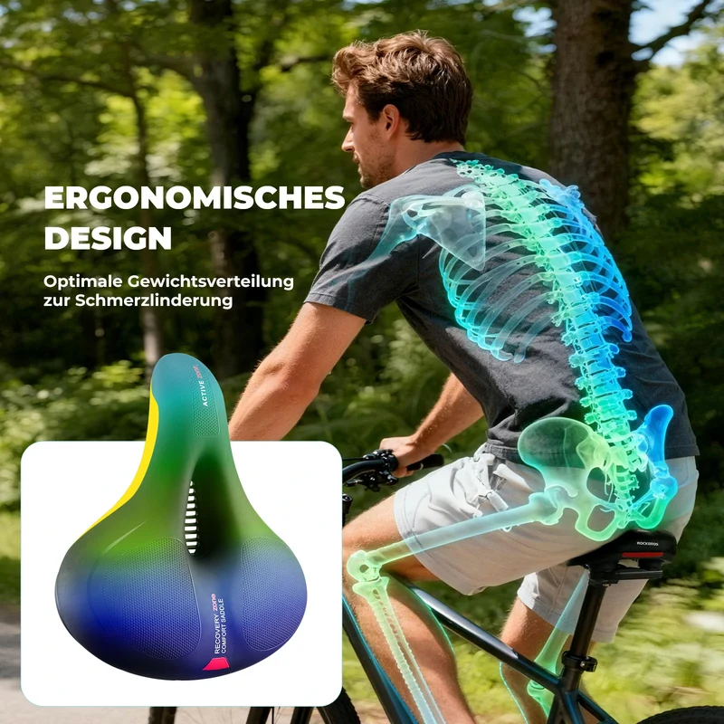 ROCKBROS wasserdicht Fahrradsattel für MTB & Rennrad aus Memory Foam