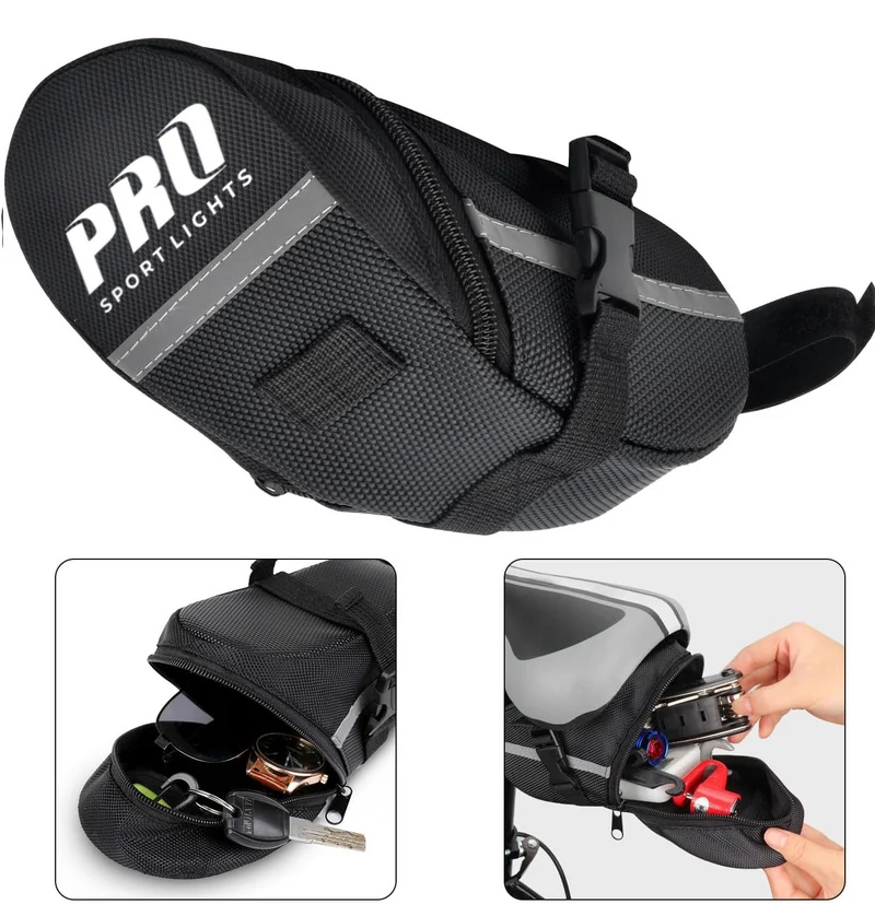 Fietstas Zadeltas Pro Sport Lights 1,2 Liter - Zwart - Fietstas - MTB/Racefiets