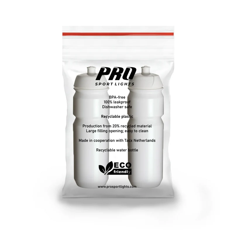 2x Bidon Pro Sport Lights - 750 ml - Wit