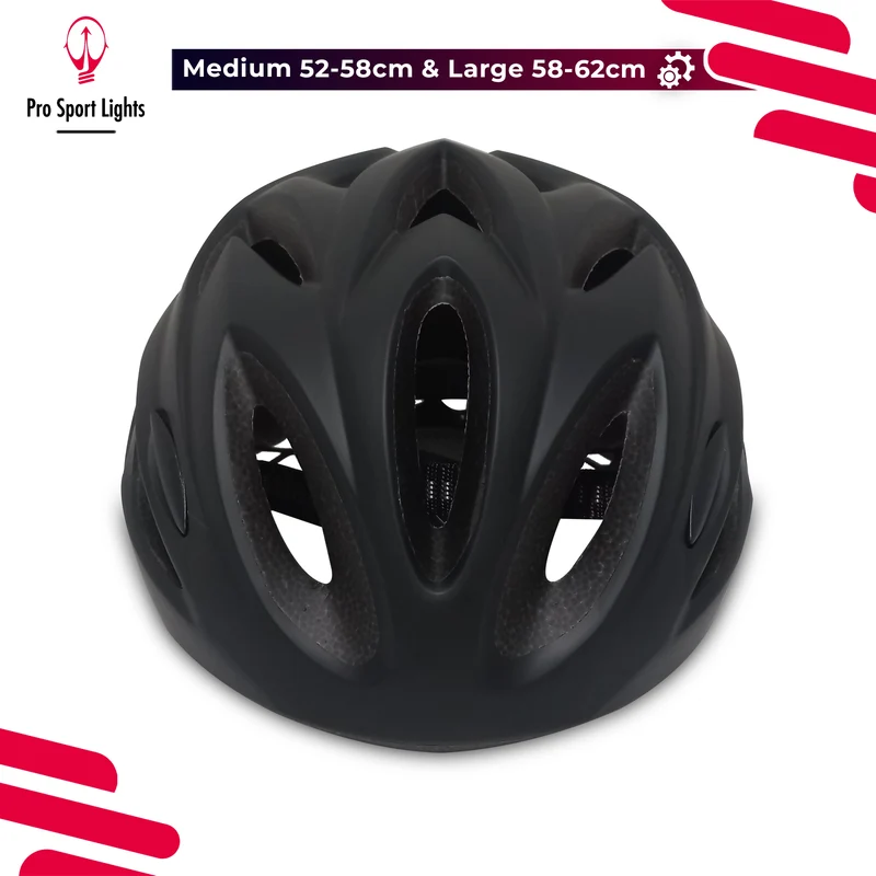Fietshelm Mat Zwart - Medium/Large