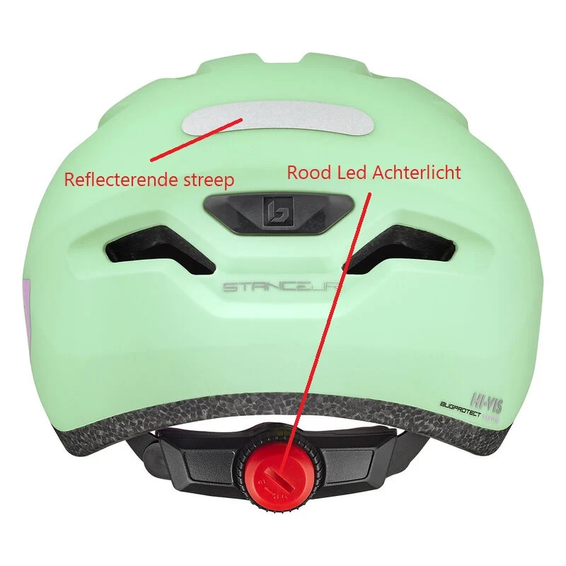 Bollé Fietshelm Stance Junior 47-51 Cm Groen/rood Mt Xs