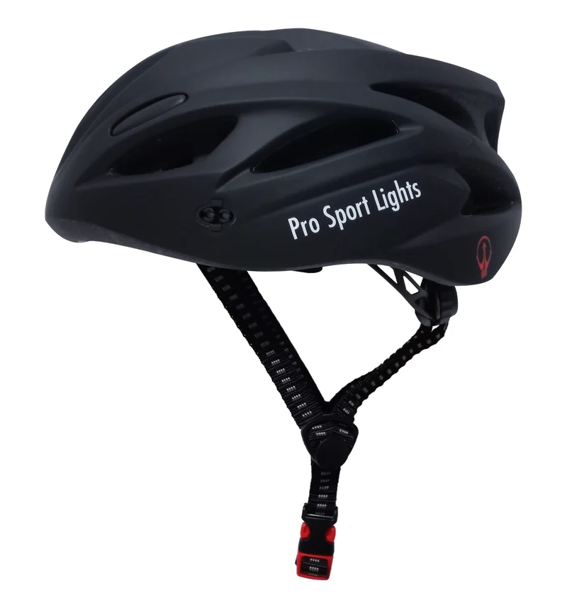 Fietshelm Pro Sport Lights Mat Zwart