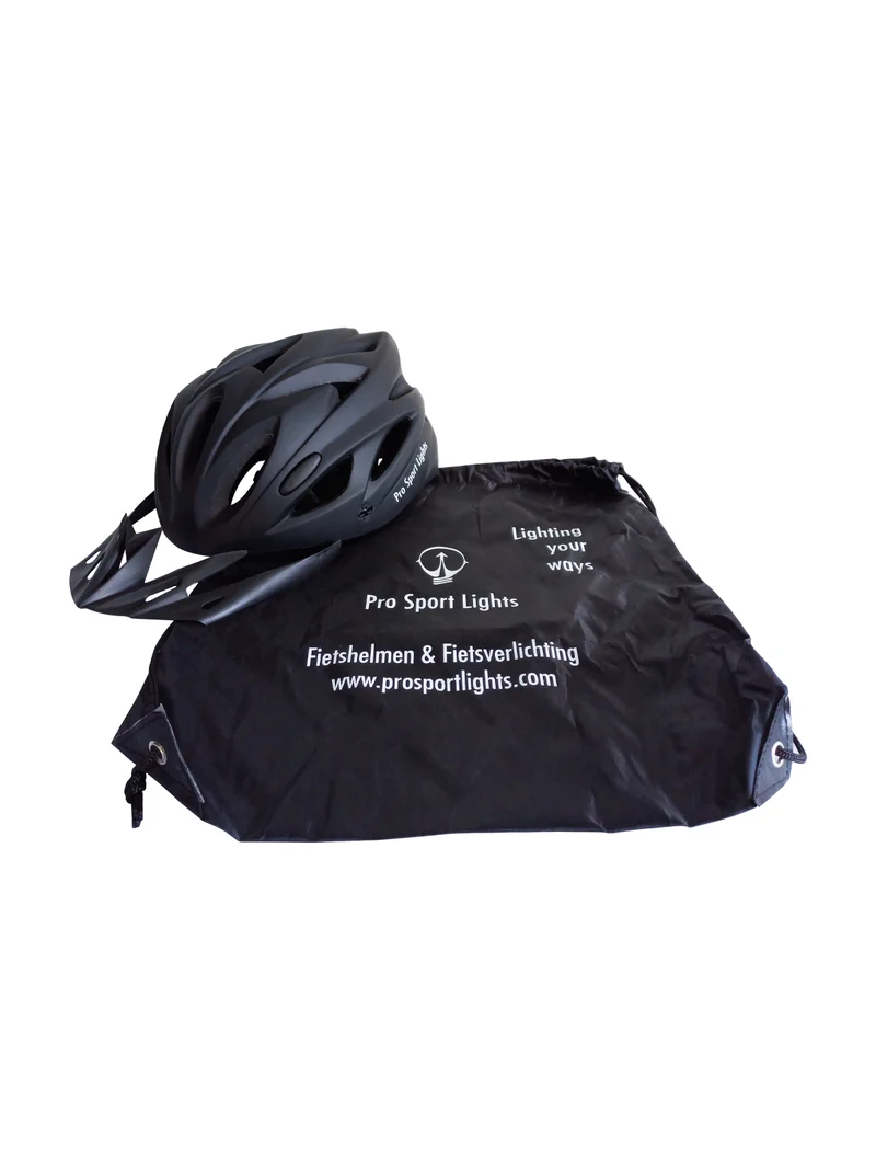 Fietshelm Pro Sport Lights Mat Zwart