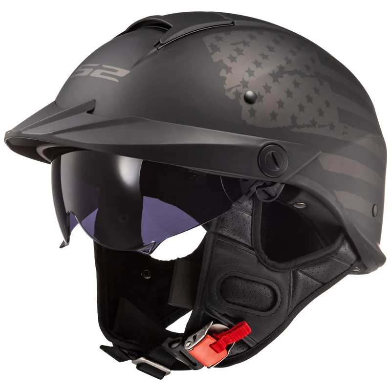 LS2 Rebellion 1812 Half Face Motorcycle Helmet