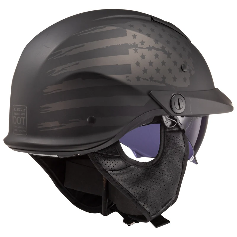 LS2 Rebellion 1812 Half Face Motorcycle Helmet