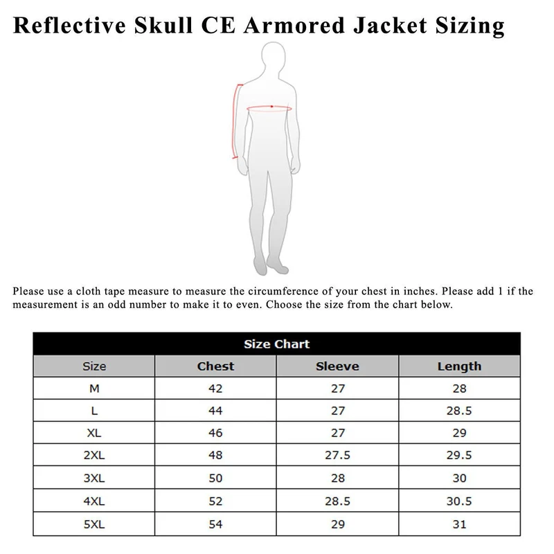 Mens Black Embroidered Reflective Skull CE Armored Textile Biker Motorcycle Jacket