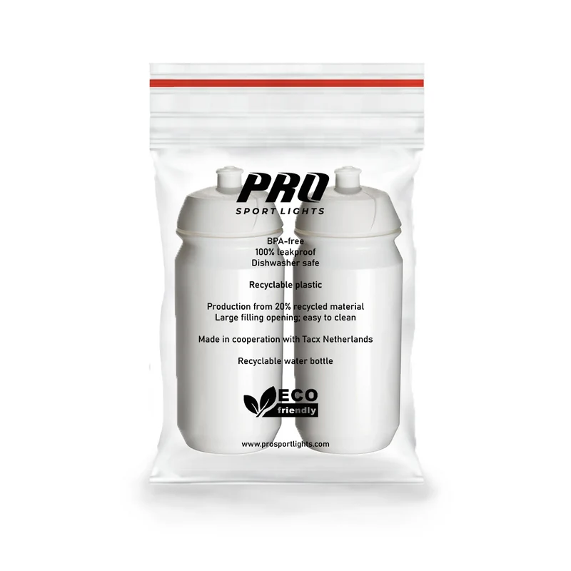 Pro Sport Lights x2 Bidons - 500 ml - Wit