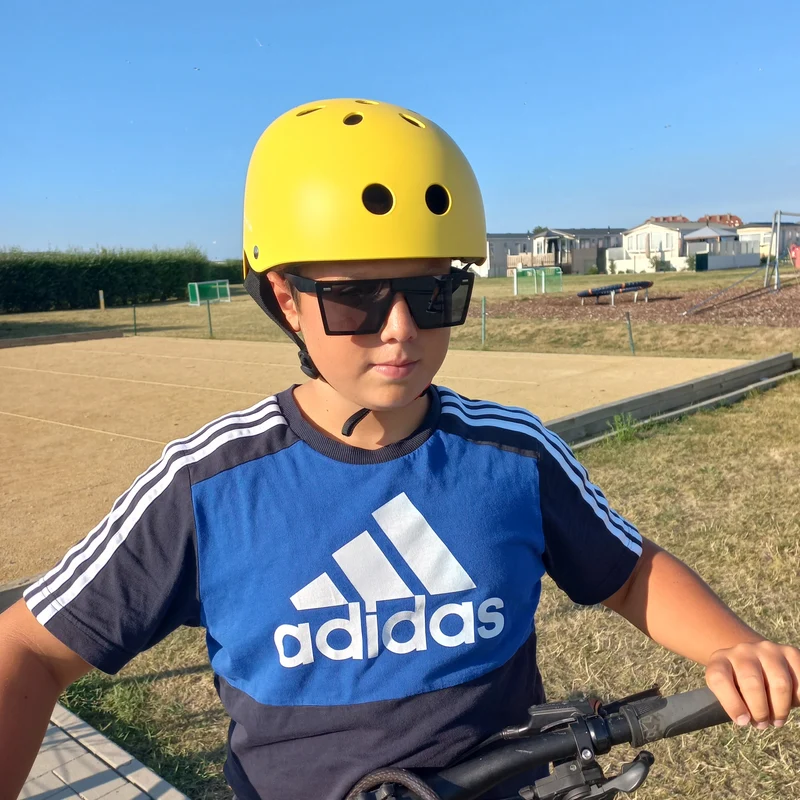 Kinderfietshelm Matt Geel