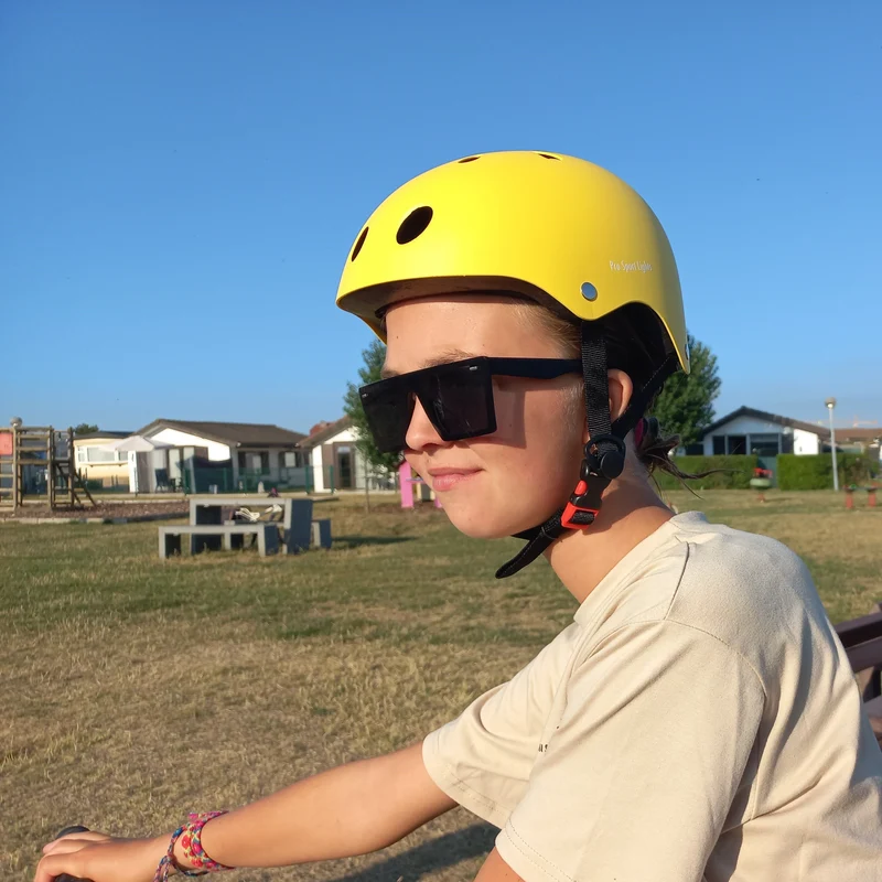 Kinderfietshelm Matt Geel