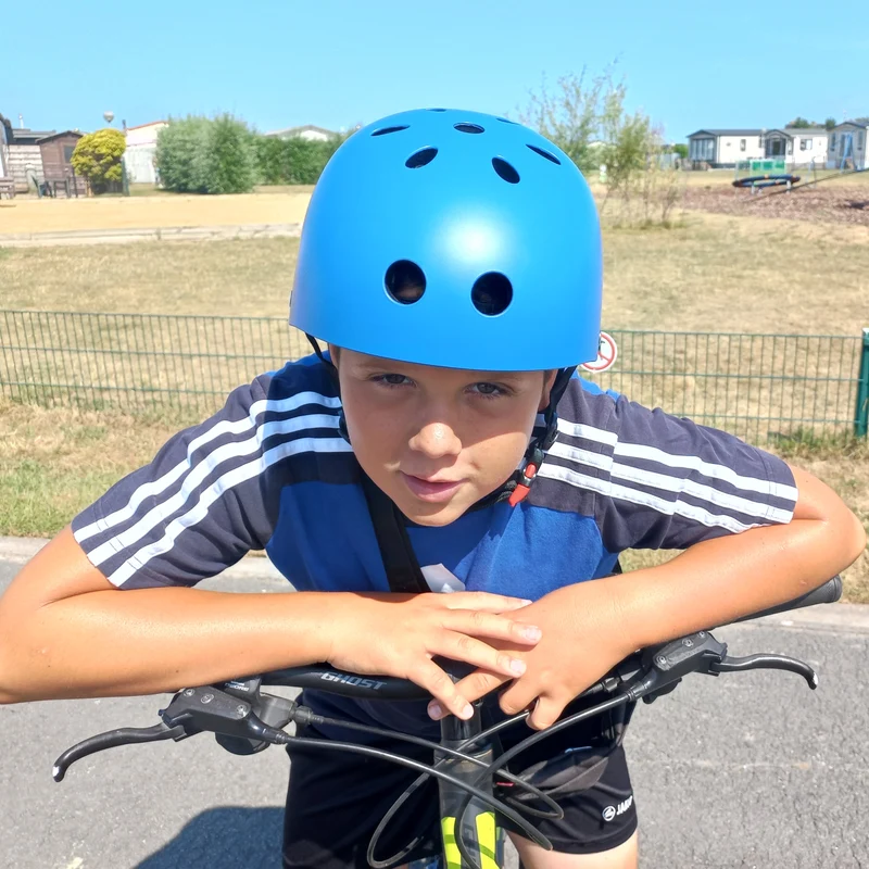 Kinderfietshelm Matt Blauw
