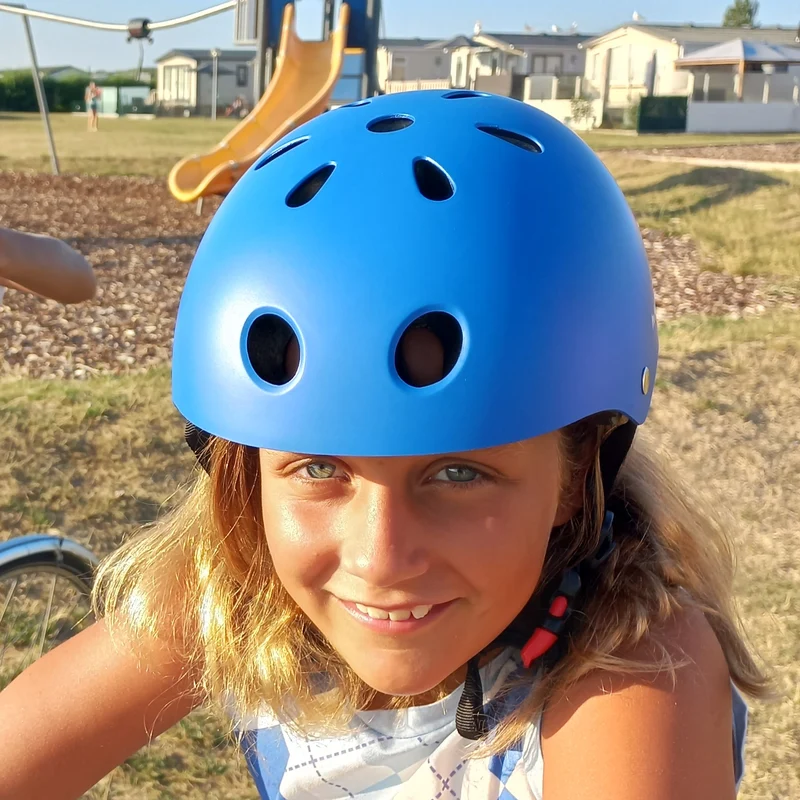 Kinderfietshelm Matt Blauw
