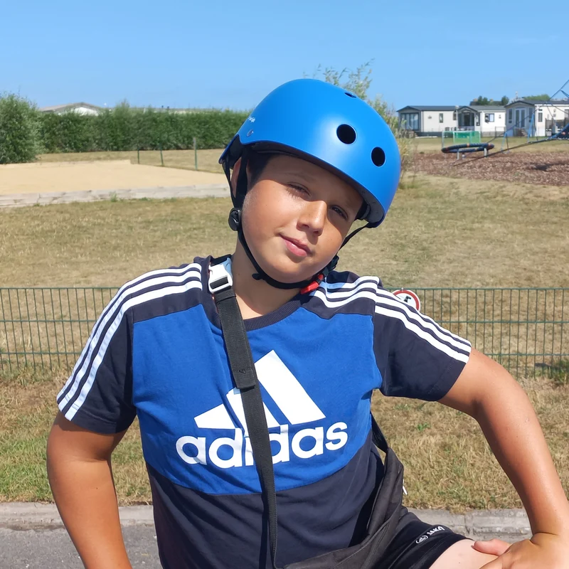 Kinderfietshelm Matt Blauw