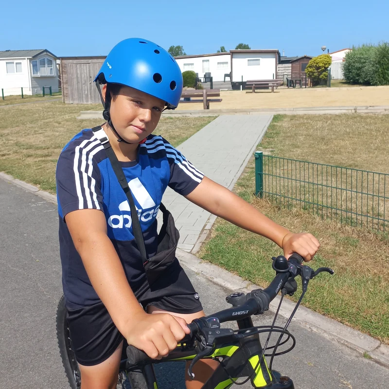 Kinderfietshelm Matt Blauw