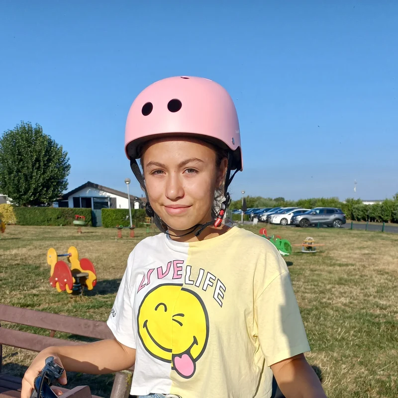 Kinderfietshelm Matt Roze