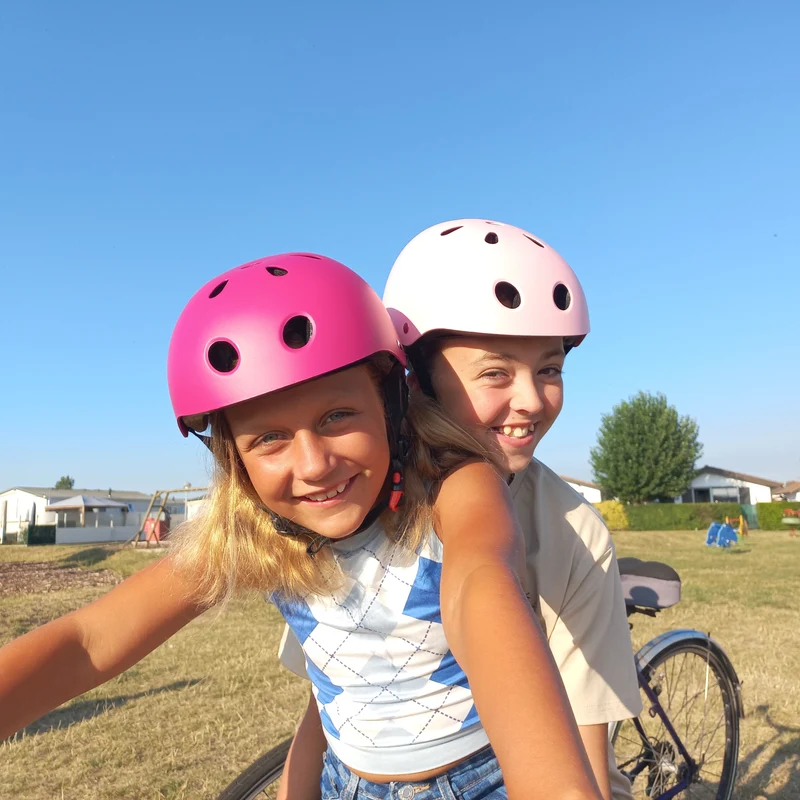 Kinderfietshelm Matt Roze