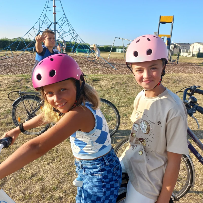 Kinderfietshelm Matt Roze