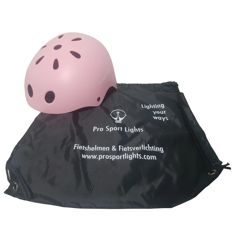 Kinderfietshelm Matt Roze