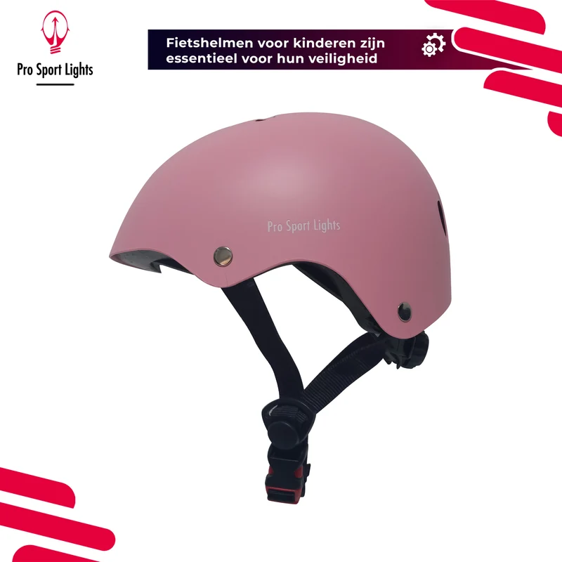 Kinderfietshelm Matt Roze