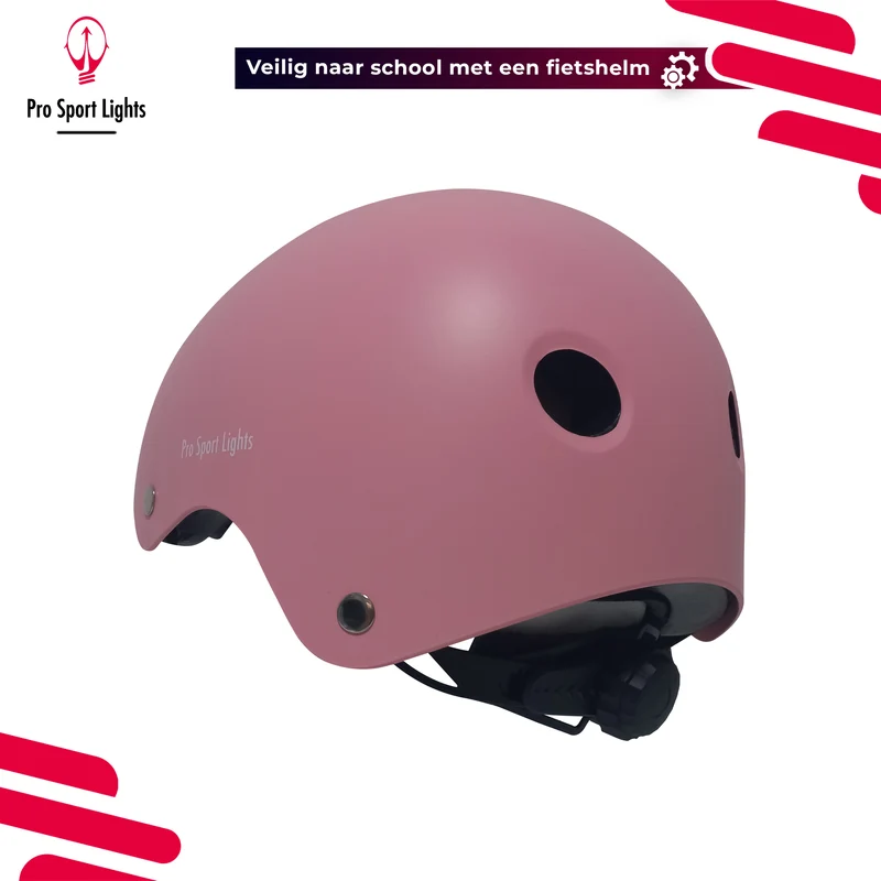Kinderfietshelm Matt Roze