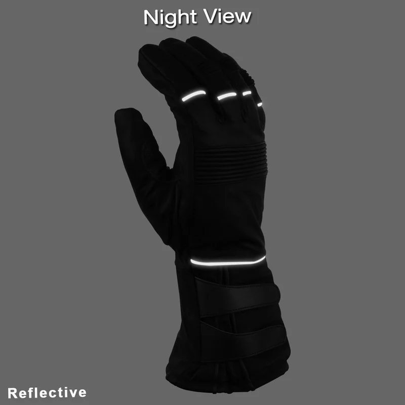 Vance GL701 Mens Waterproof and Insulated Premium Motorcycle Leather Gloves