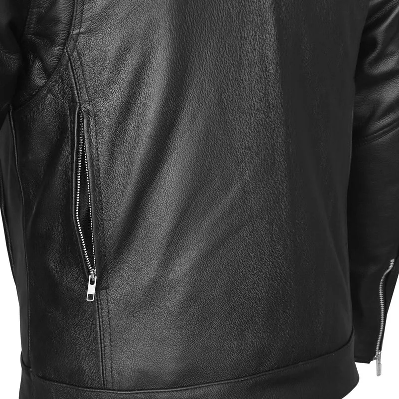 Mens Top Performer Motorcycle Leather Jacket with Double CCW Pockets